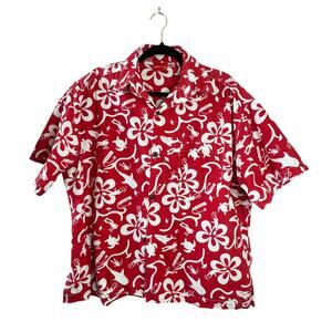 Dive 44 Short Sleeve Button Up Shirt Front Pocket Diver Down Casual Large USA